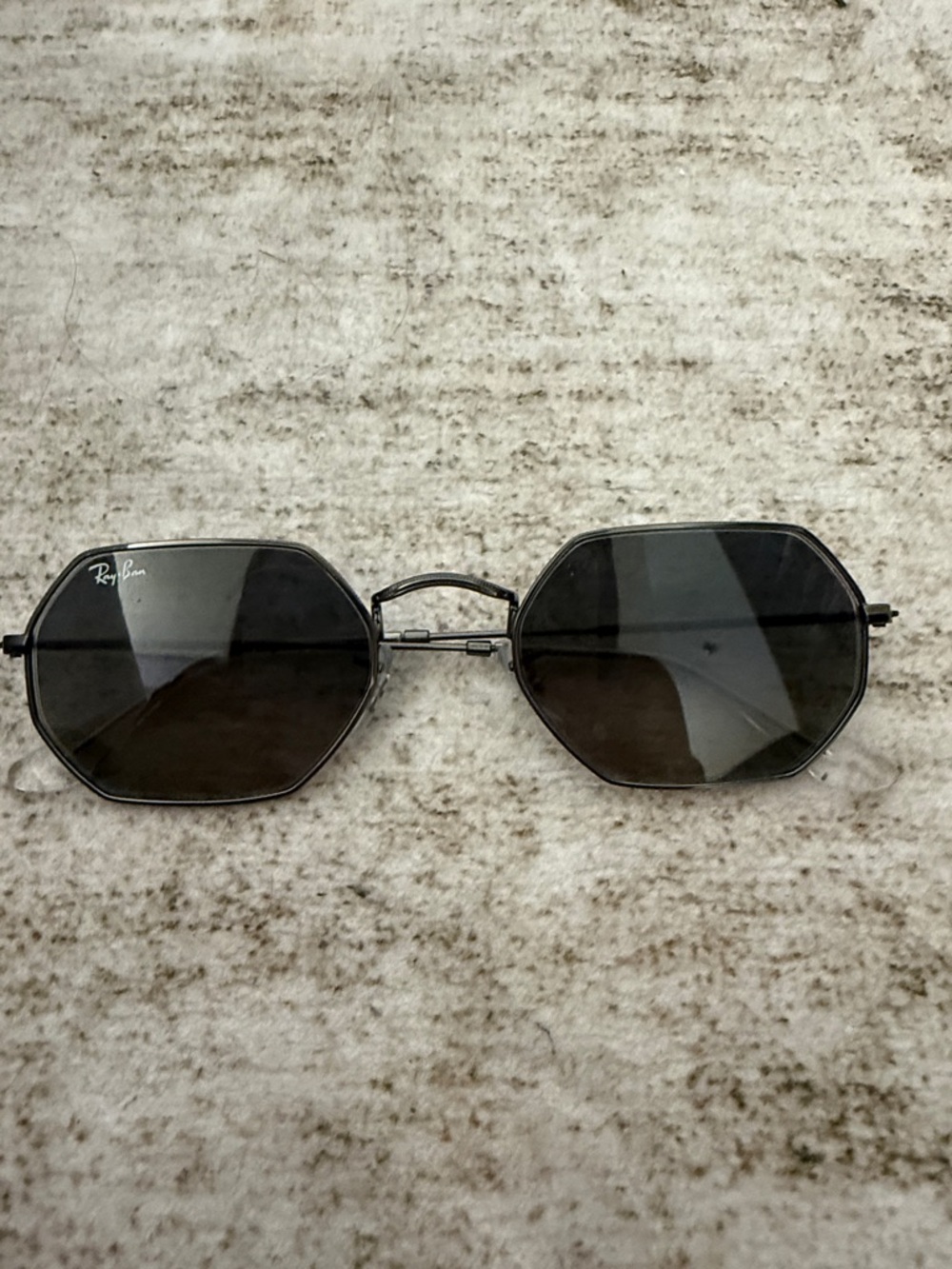 Ray-Ban Black Metal Octagon Sunglasses